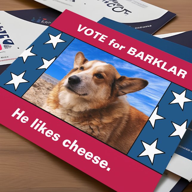 Your Dog In Funny US Election Campaign Parody 2025 Postcard (Creator Uploaded)