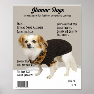 Your Dog on a Magazine Cover "Glamour Dogs" Poster