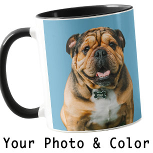 Your Dog Photo Custom Color Cute Gift Mom Dad Mug