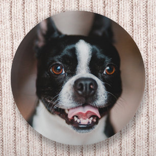 Your Dog Photo   Fur Baby Cute Puppy Image Upload 6 Cm Round Badge