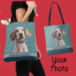 Your Dog Photo Name Font Colour Options  Tote Bag<br><div class="desc">What an amazing gift it is to show your love and appreciation for a woman who is special to you. These are perfect for any woman who loves dogs and wants to be stylish at the same time. They're also perfect for Mother's Day gifts, Christmas or any occasion where you...</div>