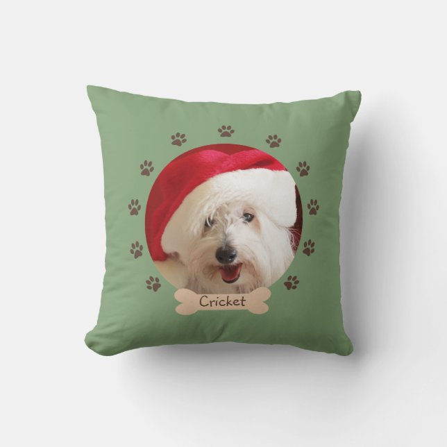 Your Dog Photo on a Throw Pillow (Front)