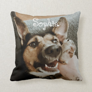 Your dog photo pillow Pet photo throw pillow