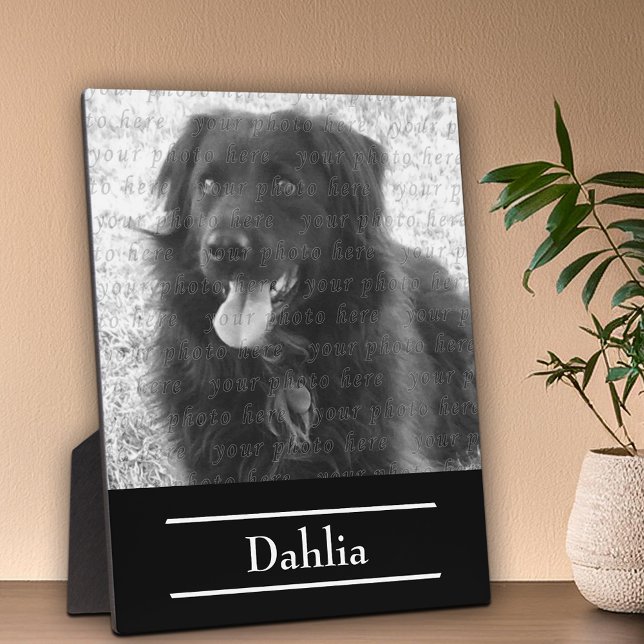 Your Dog Photo Template Name Keepsake Plaque (Your Dog Photo Template Name Keepsake Plaque)