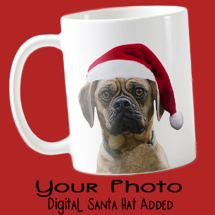 Your Dog Santa Hat Photo Custom Colour Gift Mum Mug