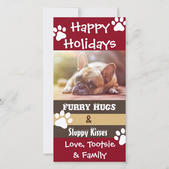 Your Dogs Christmas Card Vertical (Front)