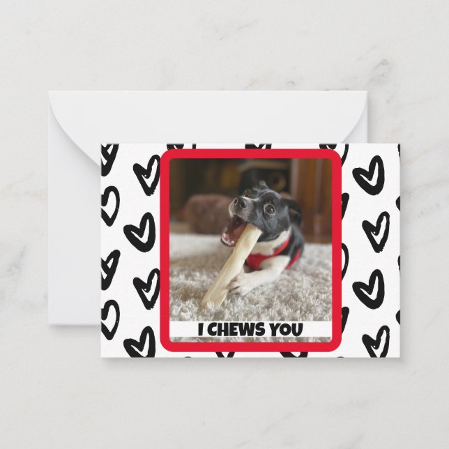 Your Dog's Photo Funny and Cute School Note Card (Front)