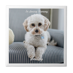 Your Dog's Photo, Script Name, In Loving Memory Tile