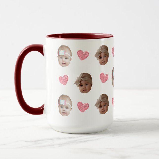 Your Dogs Your Husband's Face Mother's Day Gift Mug (Left)