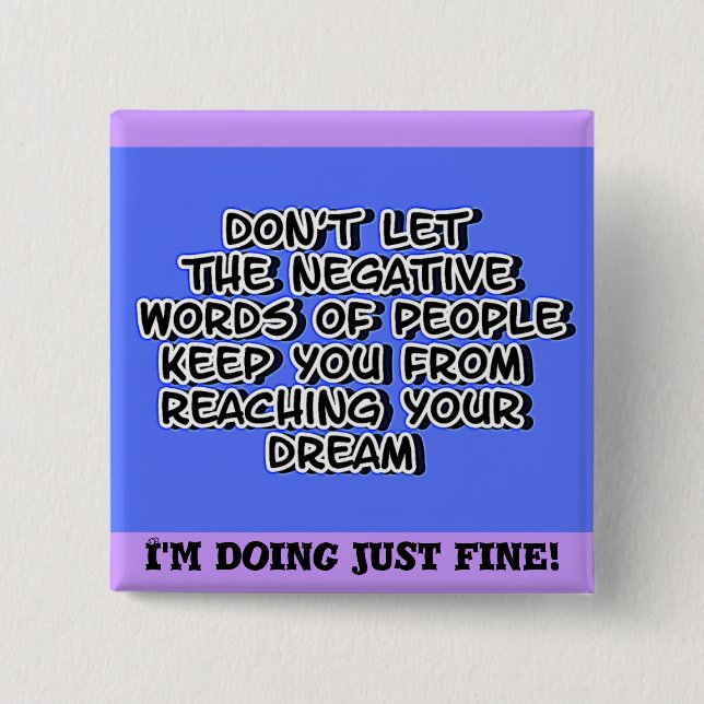 Your Dreams_Button 15 Cm Square Badge (Front)