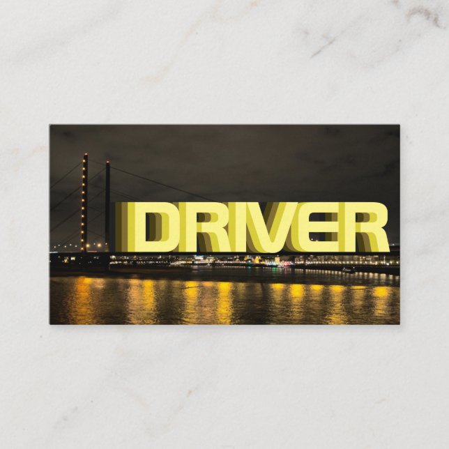Your driver as taxi driver cabdriver business card (Front)