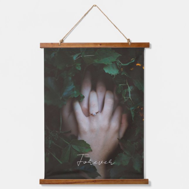 Your Elegant Wedding Photo Image Hanging Tapestry (Front)