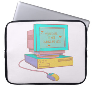 Your Email Is Not Finding Me Well Funny Retro Laptop Sleeve