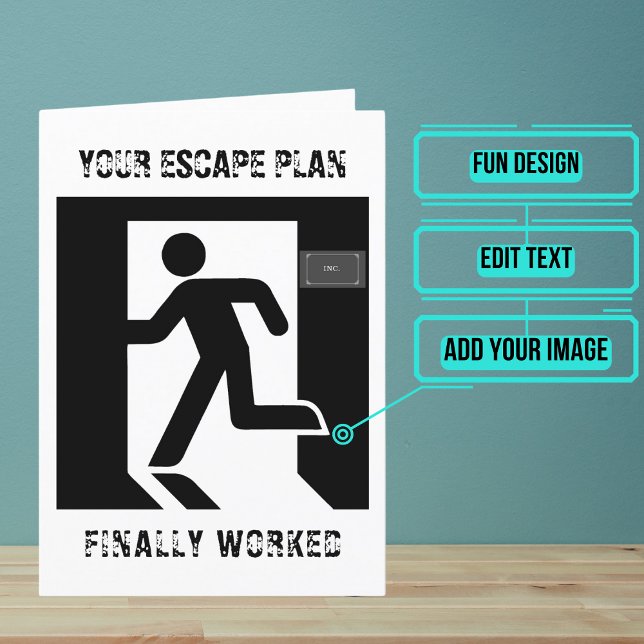 Your Escape Plan to Quit Your Job Card (Looking for the perfect card for that friend who is about to quit/leave their job?)