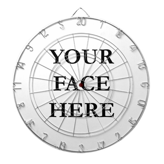 YOUR FACE custom photo Dartboard (Front)