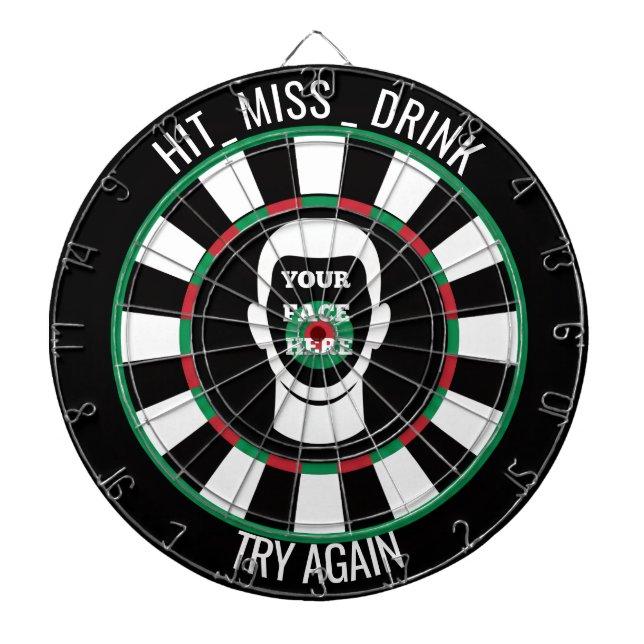 Your Face Here Dartboard  Funny Drinking Dartboard (Front)