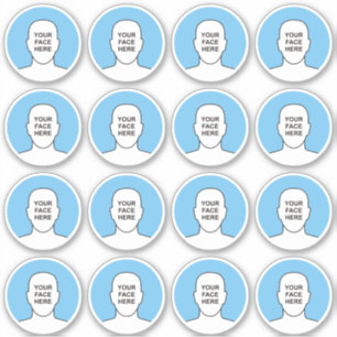 Your Face in Circle Sticker Set