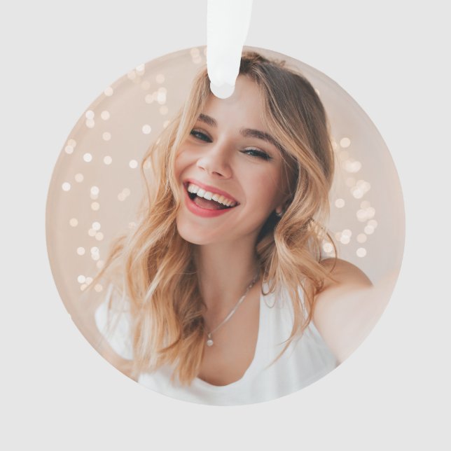 Your face on a birthday ornament (Front)