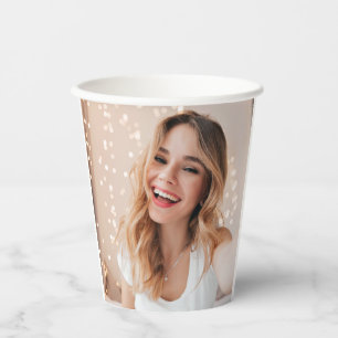 Your face on a birthday paper cups