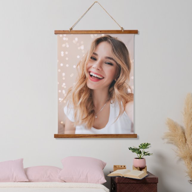 Your face on a birthday personalised hanging tapestry (Bedroom)