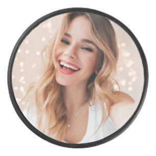 Your face on a  hockey puck