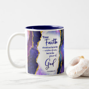 Your Faith Should Not Be In The Wisdom Of Men Two-Tone Coffee Mug