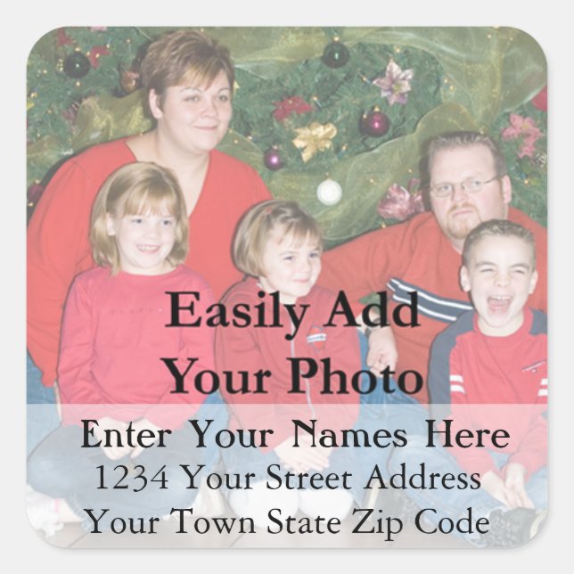 Your Family Christmas Photo Return Address Label (Front)