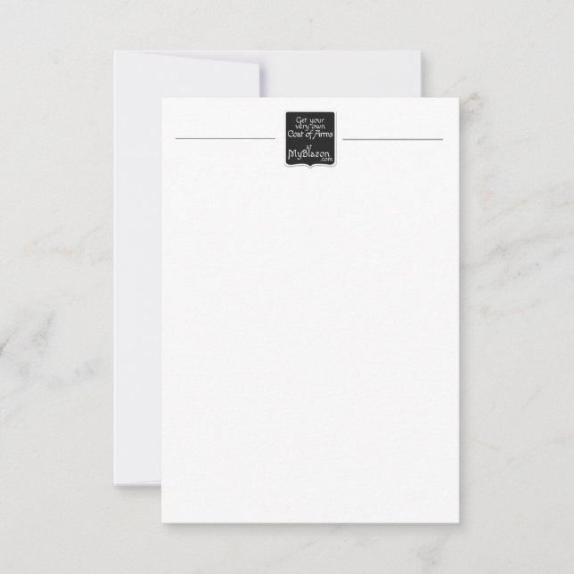 Your family crest on letters and invitation cards (Front)