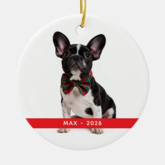 Your Family Dog Christmas Photo Ceramic Tree Decoration