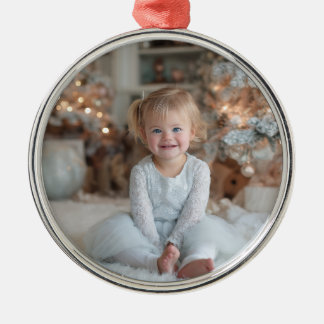 Your Family Holiday Photo Metal Tree Decoration