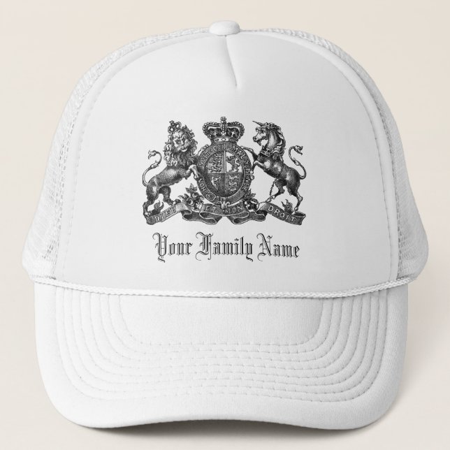 Your Family Name Customisable Crest Baseball Cap (Front)