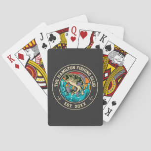 Your Family Name Fishing Largemouth Bass Playing Cards