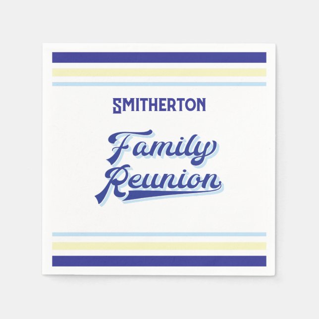 Your Family Name Monogrammed Reunion Napkin (Front)