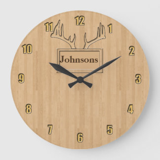 Your family name personalised large clock