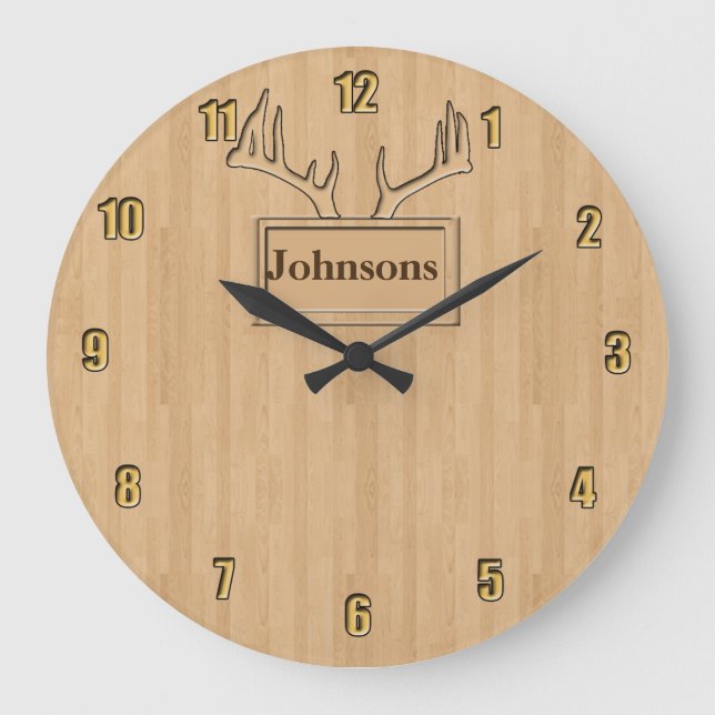 Your family name personalised large clock (Front)