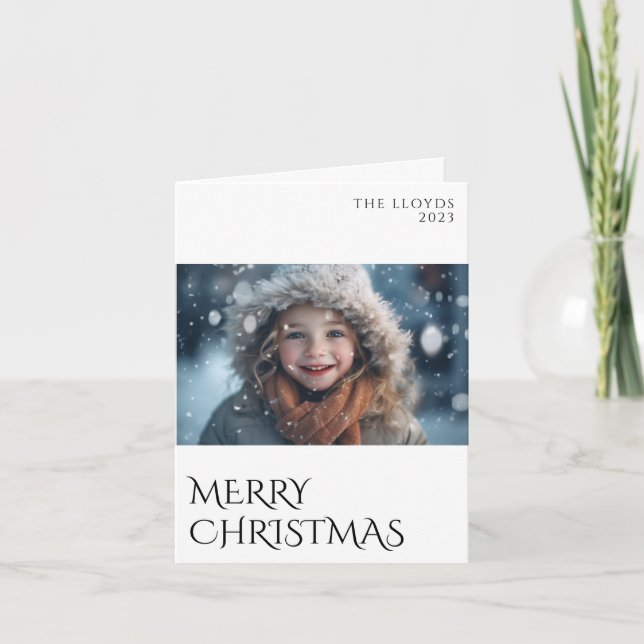 Your Family Photo Christmas Greeting Holiday Card (Front)