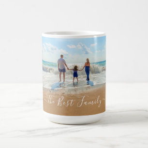 Your Family Photo Coffee Mug Text The Best Family