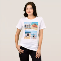 Your Family Photo Collage T-Shirt with Custom Text