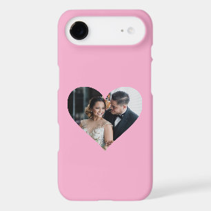Your Family Photo in a Heart Pink Background