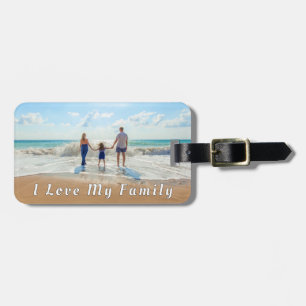 Your Family Photo Luggage Tag Gift with Text