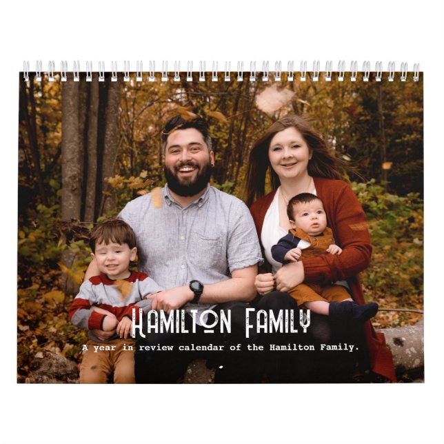 Your Family Photo Month By Month Personalised Calendar (Cover)