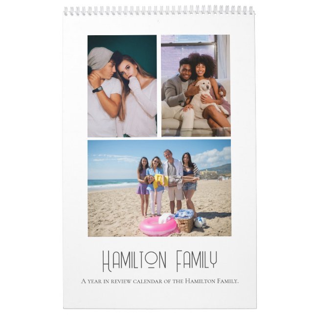 Your Family Photo Month By Month Personalised Calendar (Cover)