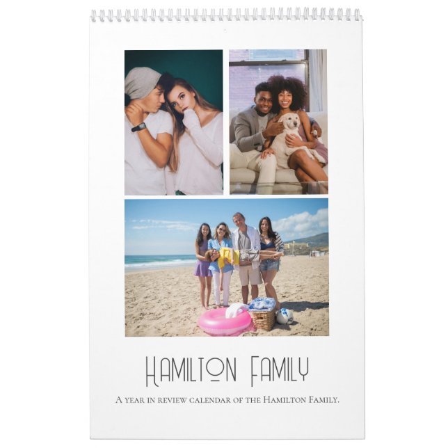 Your Family Photo Month By Month Personalised Calendar (Cover)