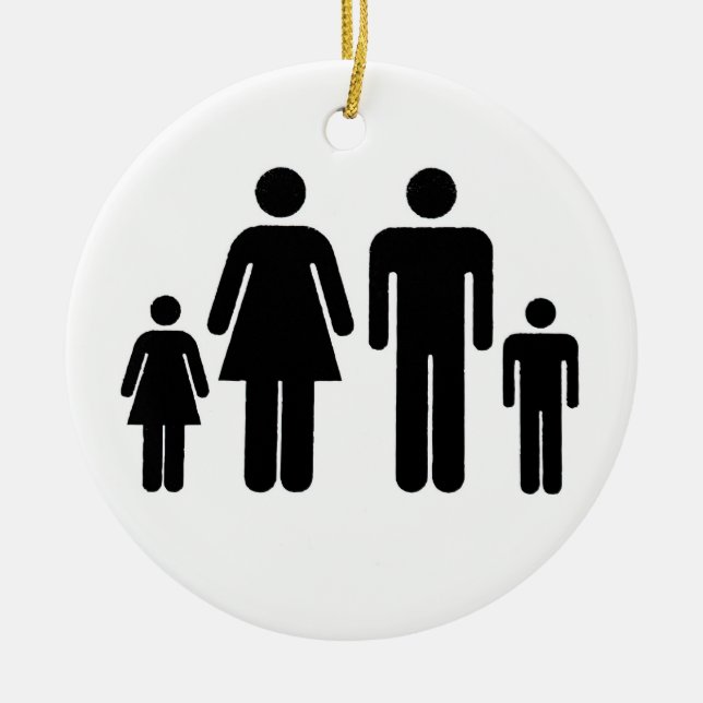 Your Family Photo On A  Ceramic Tree Decoration (Front)