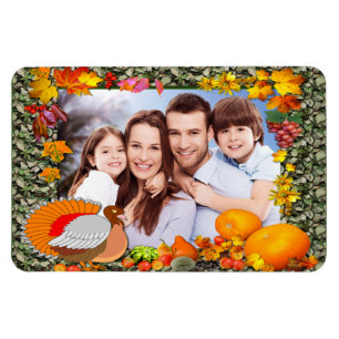 Your Family Photo Thanksgiving Turkey  Magnet