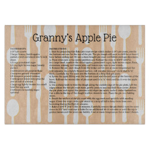 Your Family Recipe Fun Utensil Custom Glass Cutting Board