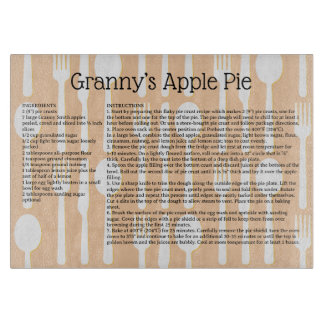 Your Family Recipe Fun Utensil Custom Glass Cutting Board