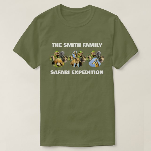 Your Family Safari Wildlife Pawprint Trio T-Shirt (Design Front)