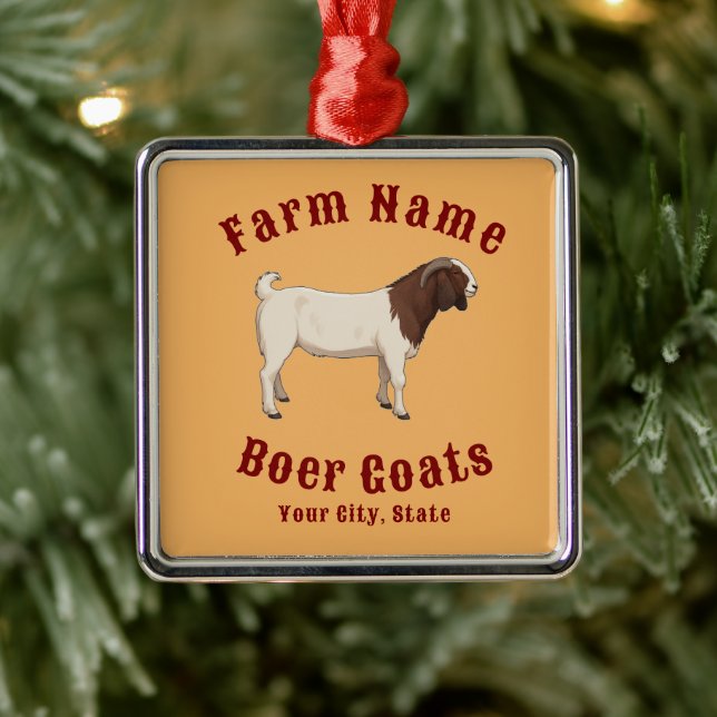 Your Farm Boer Goats Metal Tree Decoration (Tree)