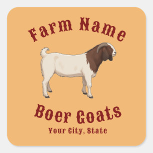 Your Farm Boer Goats Square Sticker